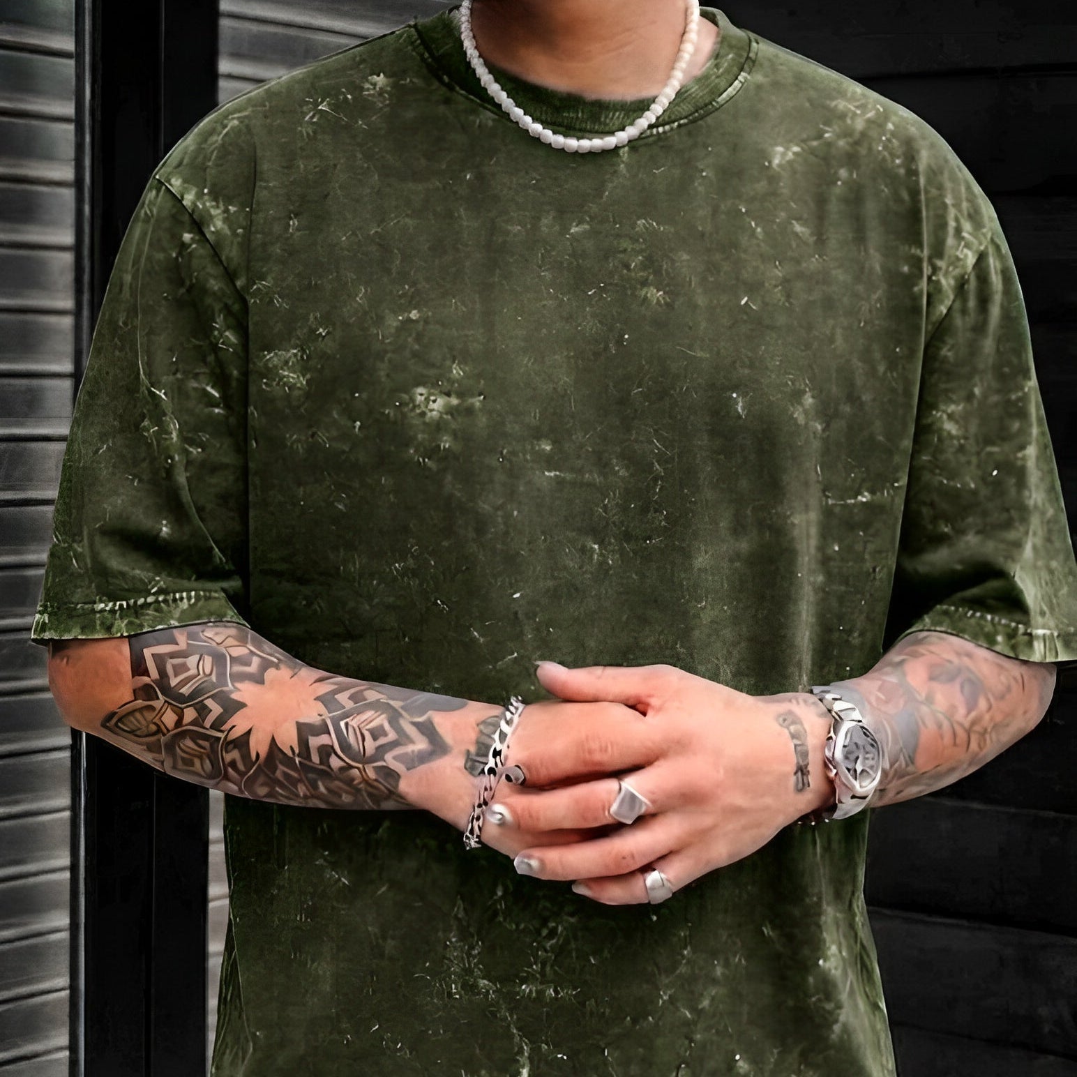 Unisex Acid Washed Oversized Tee