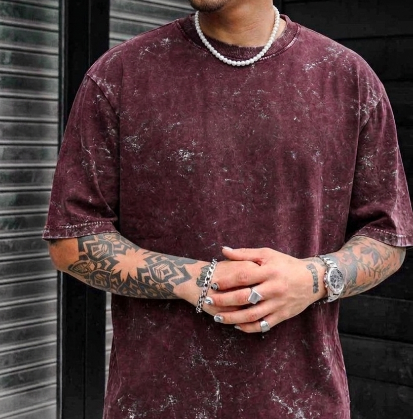 Unisex Acid Washed Oversized Tee