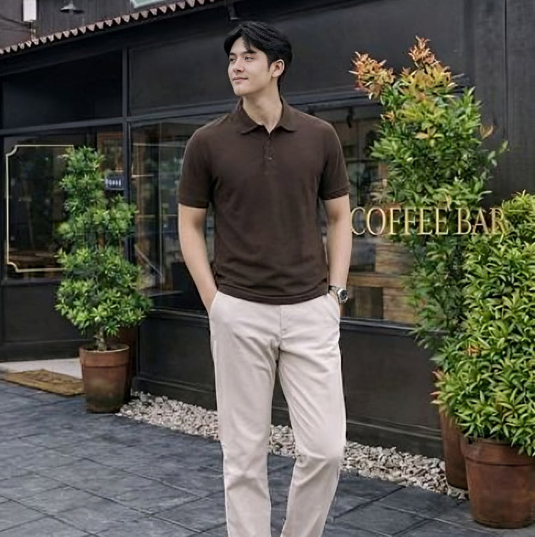 Men's Textured Polo