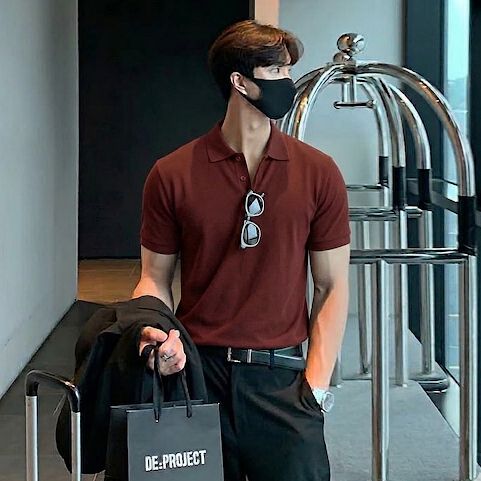 Men's Textured Polo