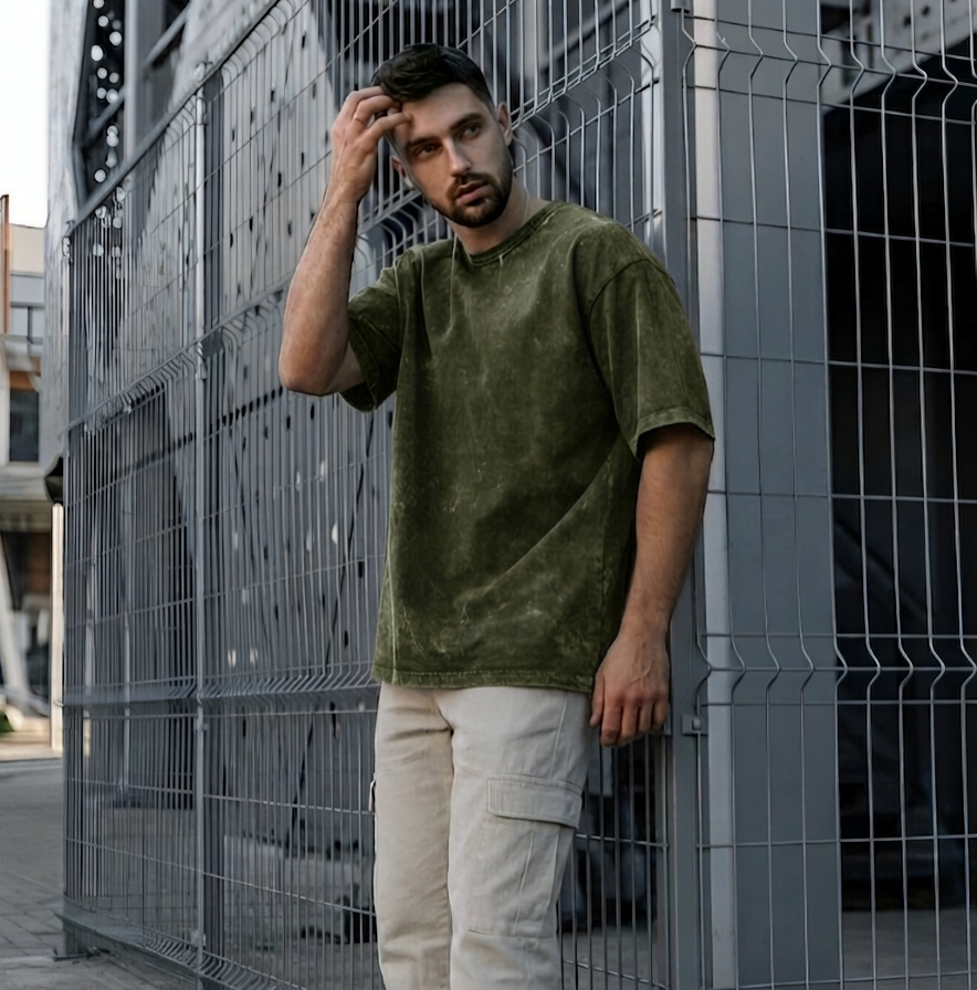 Unisex Acid Washed Oversized Tee