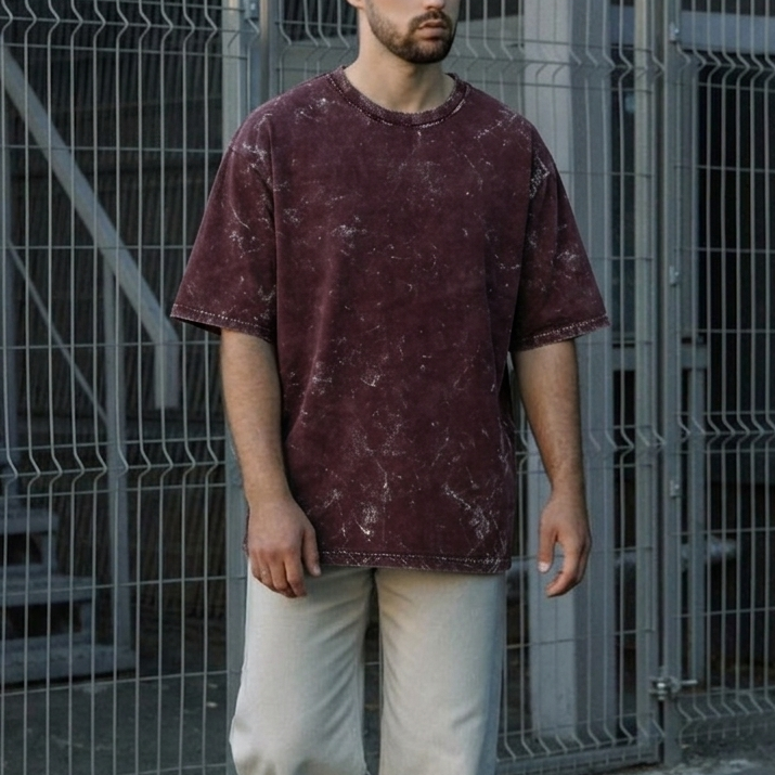 Unisex Acid Washed Oversized Tee