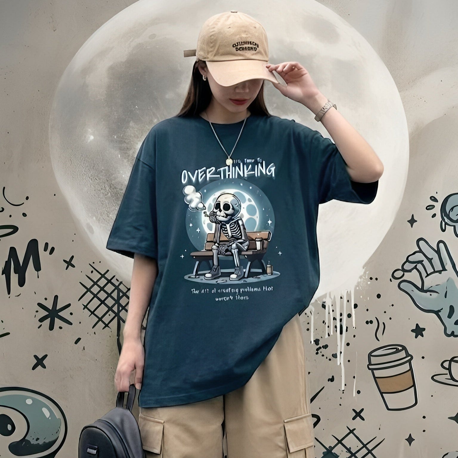 Overthinking| Oversized Premium T-shirt | Unisex