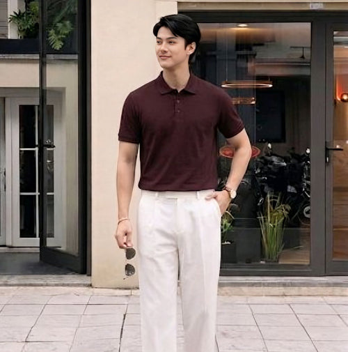 Men's Textured Polo