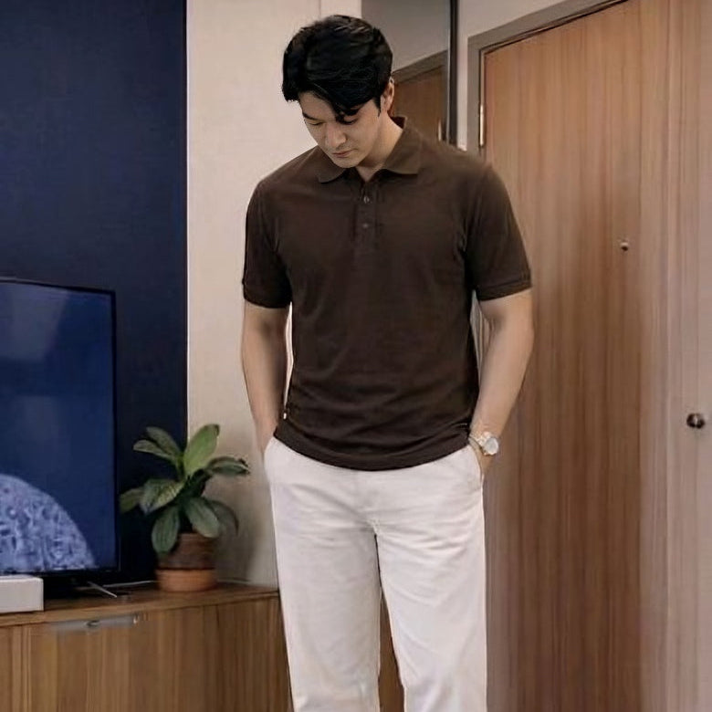 Men's Textured Polo