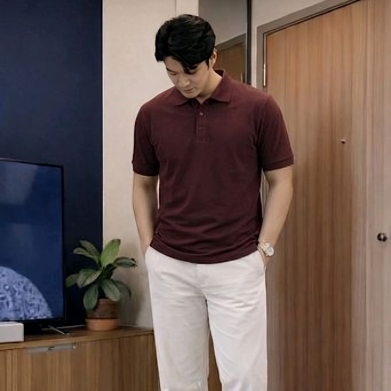 Men's Textured Polo