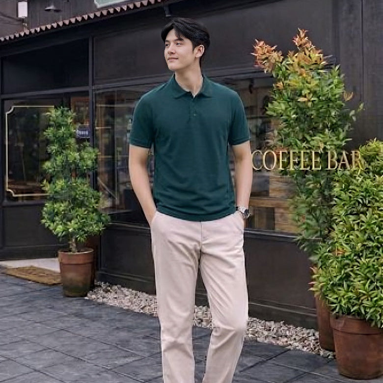 Men's Textured Polo