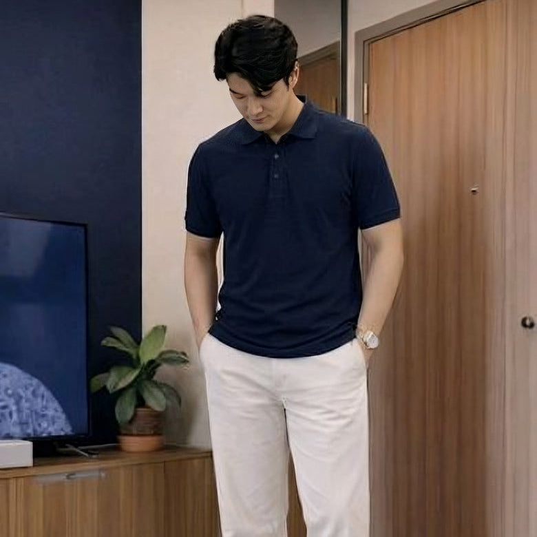 Men's Textured Polo