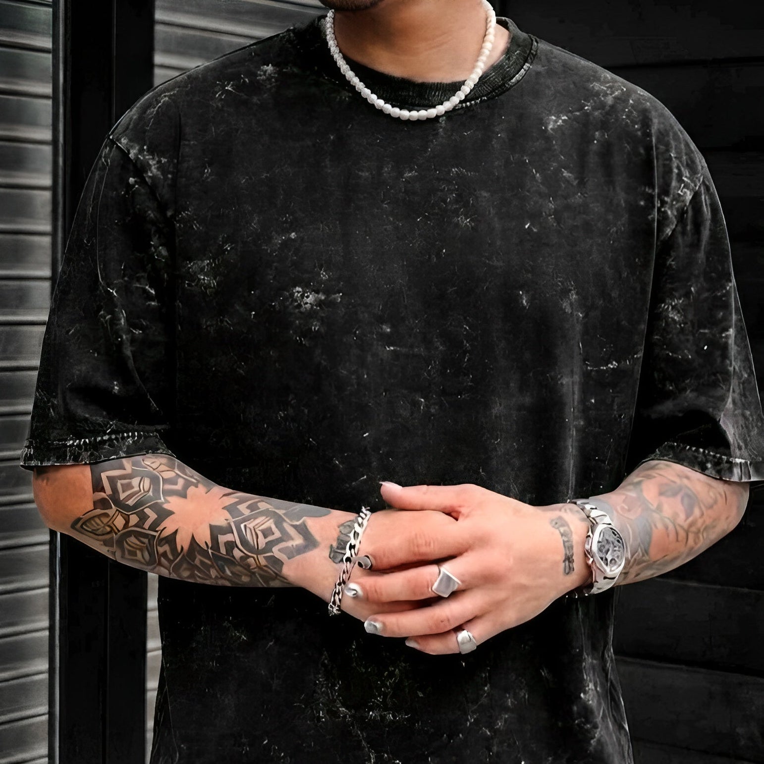 Unisex Acid Washed Oversized Tee