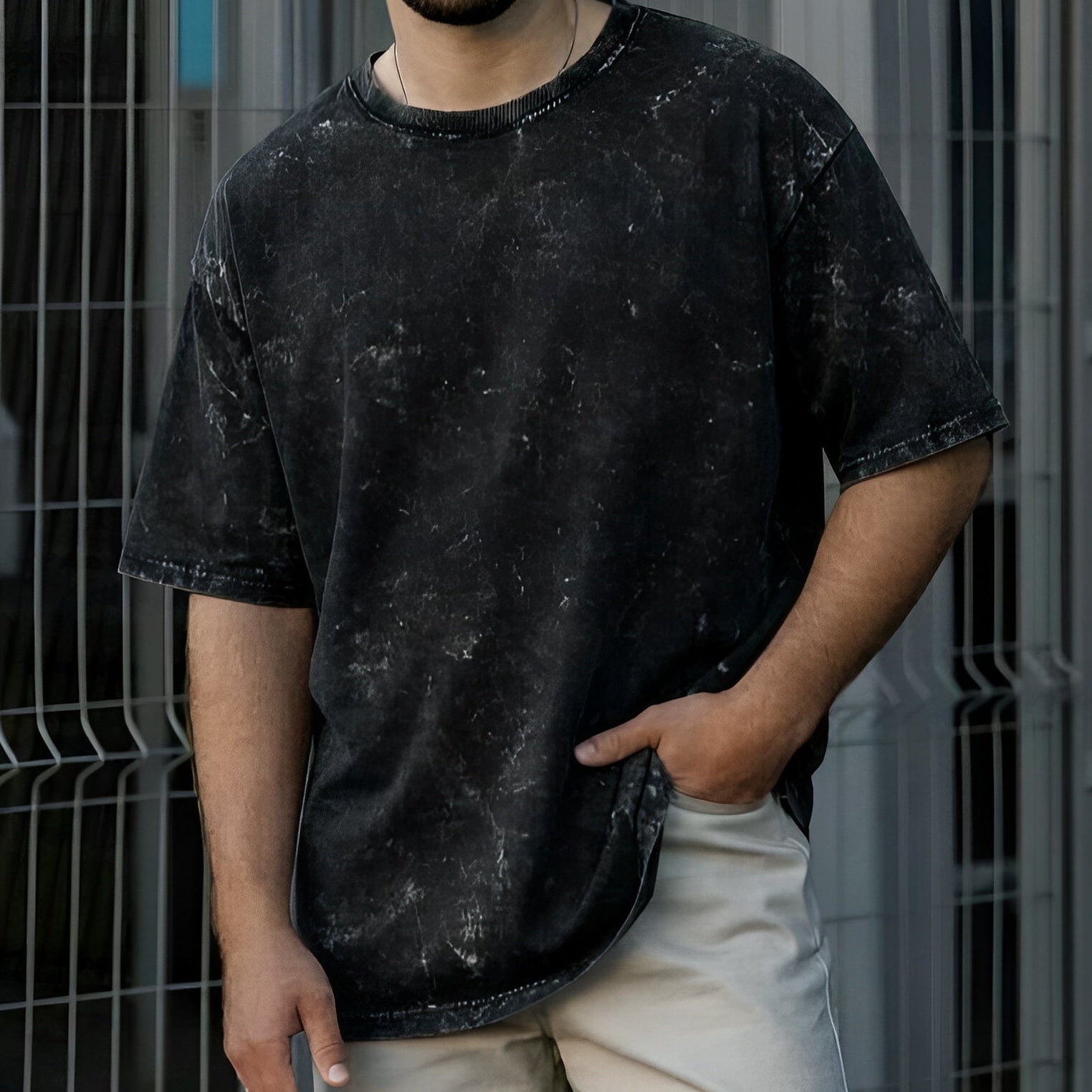 Unisex Acid Washed Oversized Tee