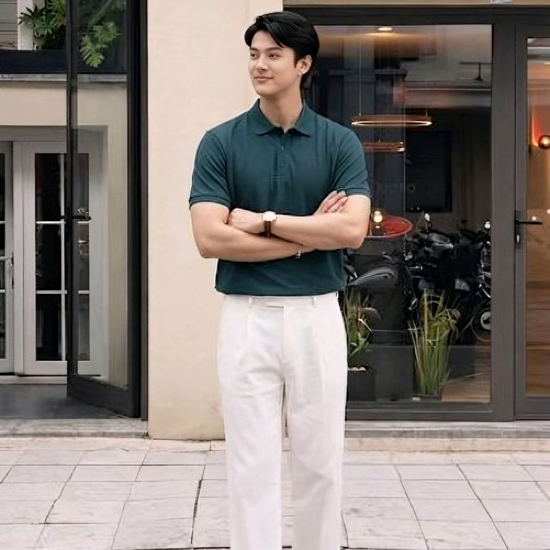 Men's Textured Polo