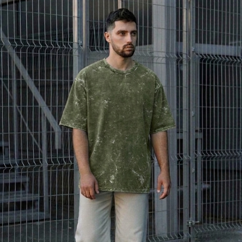 Unisex Acid Washed Oversized Tee