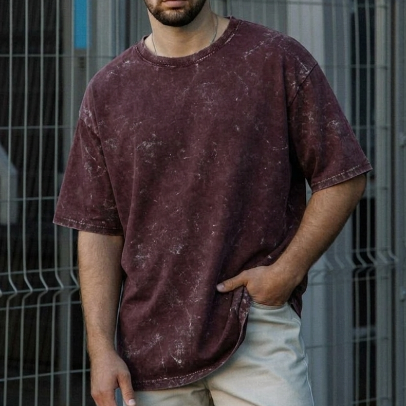 Unisex Acid Washed Oversized Tee