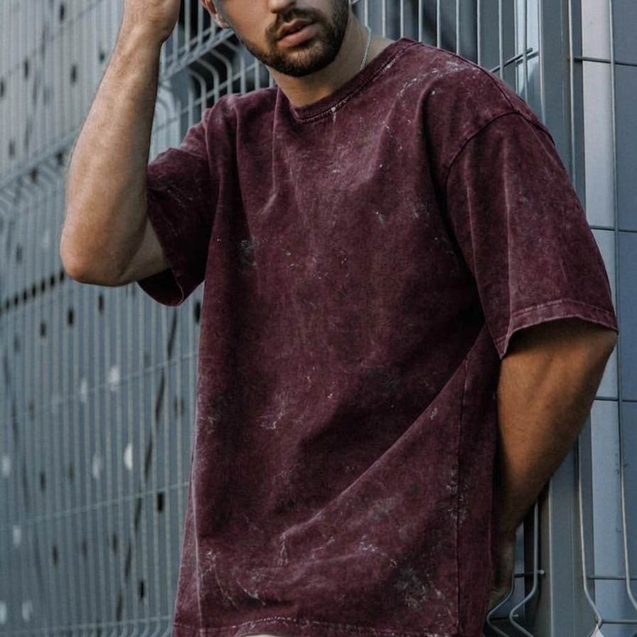 Unisex Acid Washed Oversized Tee