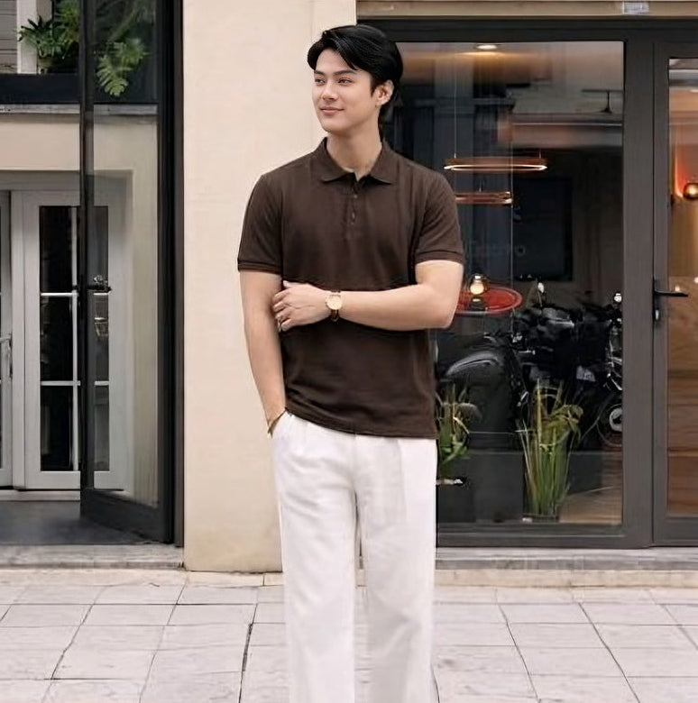 Men's Textured Polo