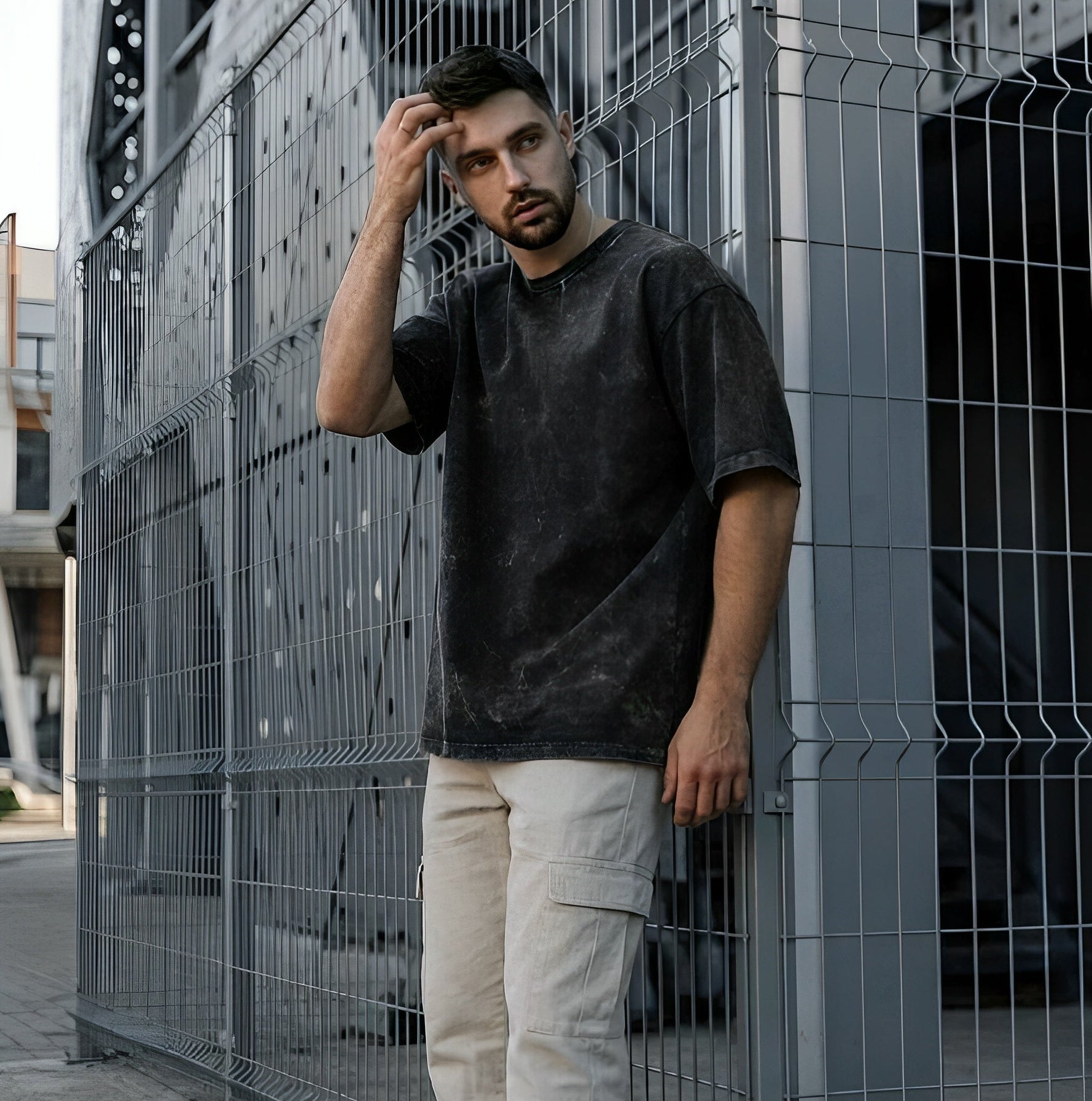 Unisex Acid Washed Oversized Tee