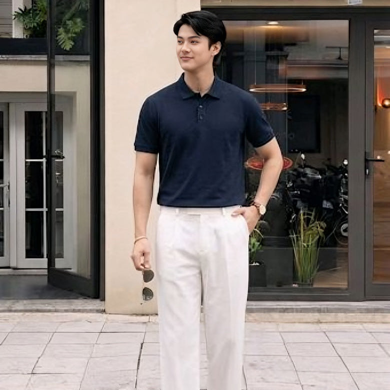 Men's Textured Polo