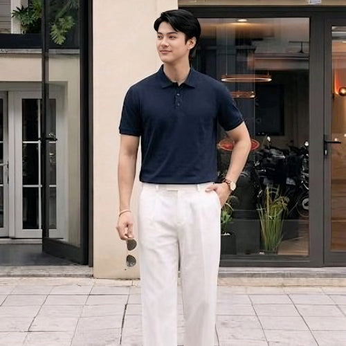 Men's Textured Polo