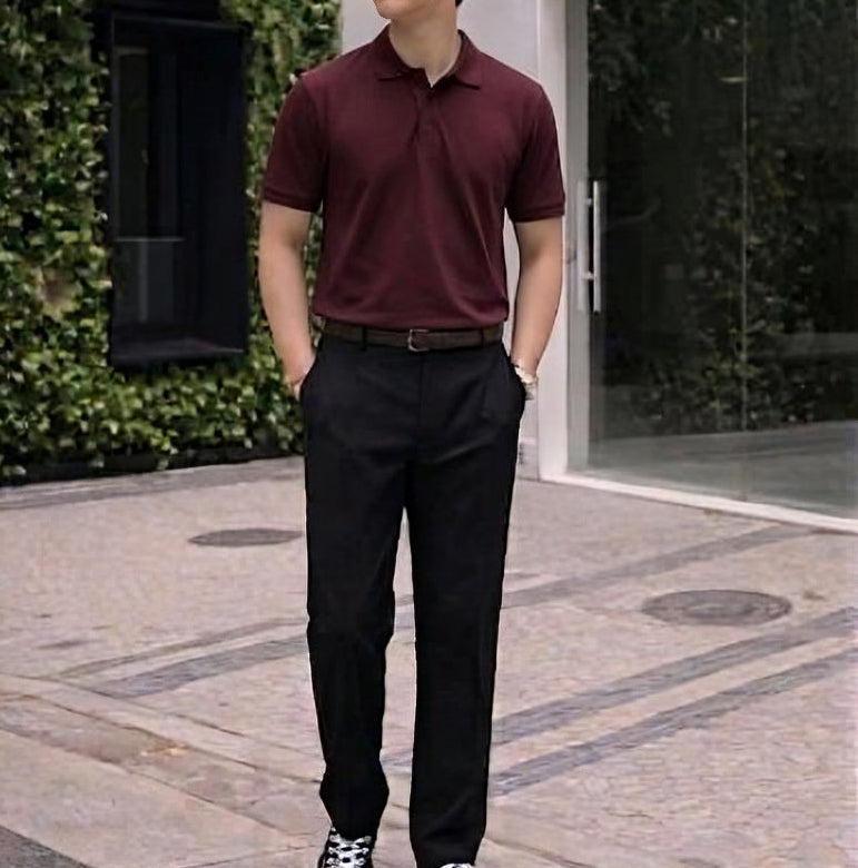 Men's Textured Polo
