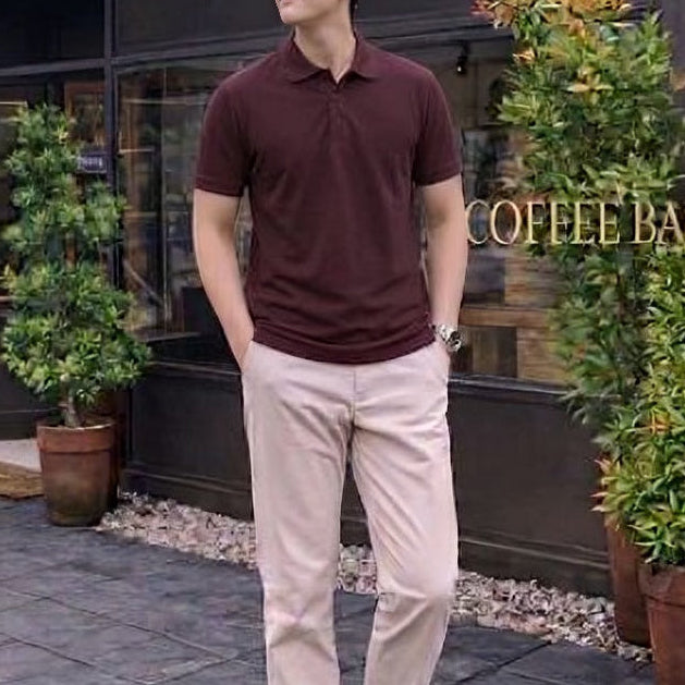 Men's Textured Polo