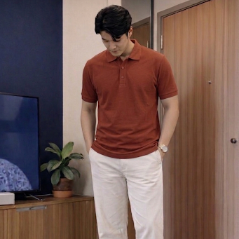 Men's Textured Polo
